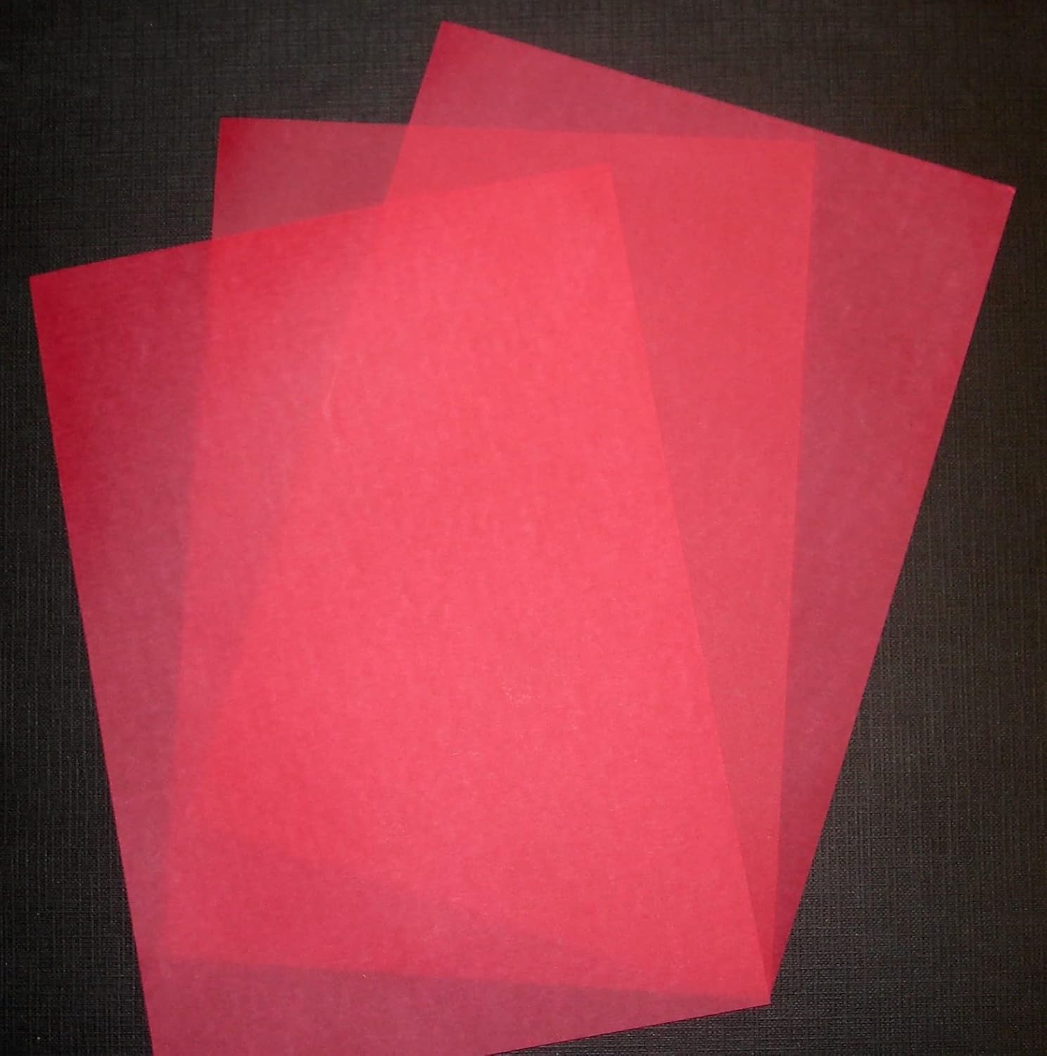 25 Blatt DIN A3 Transparentpapier Zanders Spectral 100g/m² Farbe rot ...